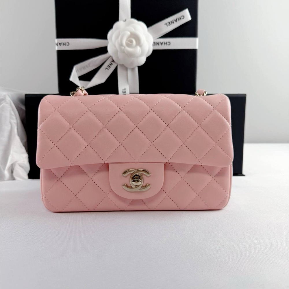 Chanel Light Pink Quilted Shoulder Bag